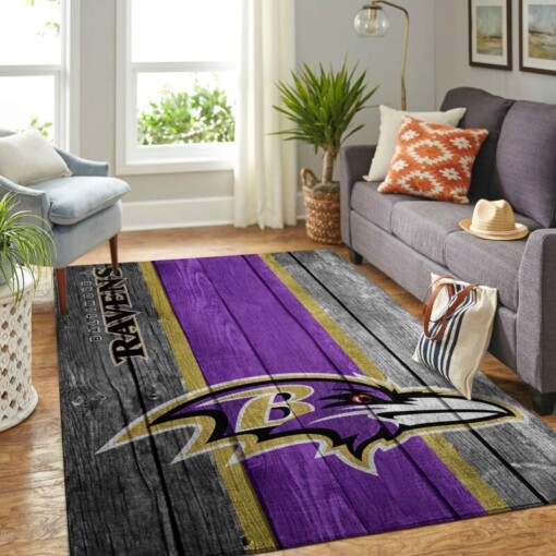 Baltimore Ravens Living Room Area Rug