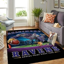 Baltimore Ravens Living Room Area Rug