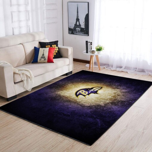 Baltimore Ravens Living Room Area Rug
