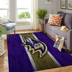 Baltimore Ravens Living Room Area Rug