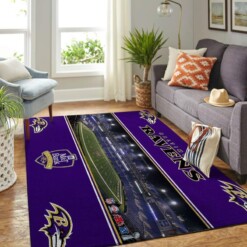 Baltimore Ravens Living Room Area Rug