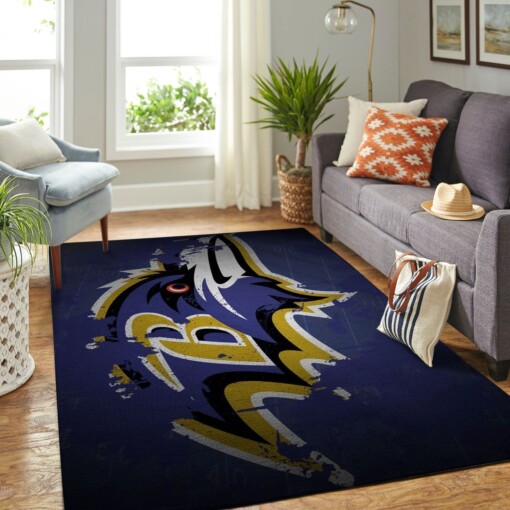 Baltimore Ravens Living Room Area Rug