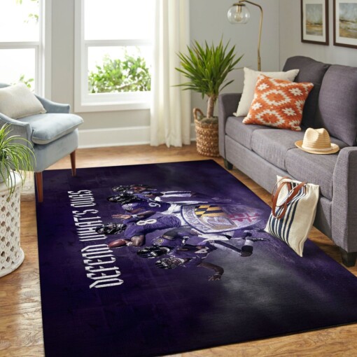 Baltimore Ravens Living Room Area Rug