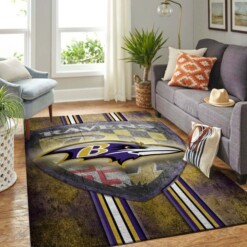 Baltimore Ravens Living Room Area Rug