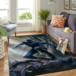 Black Panther Living Room Area Rug