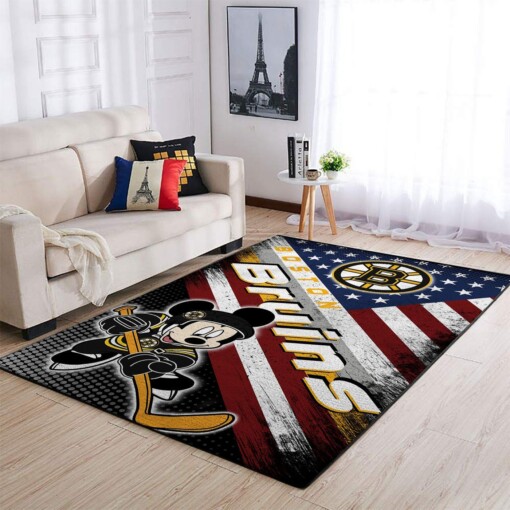 Boston Bruins Living Room Area Rug