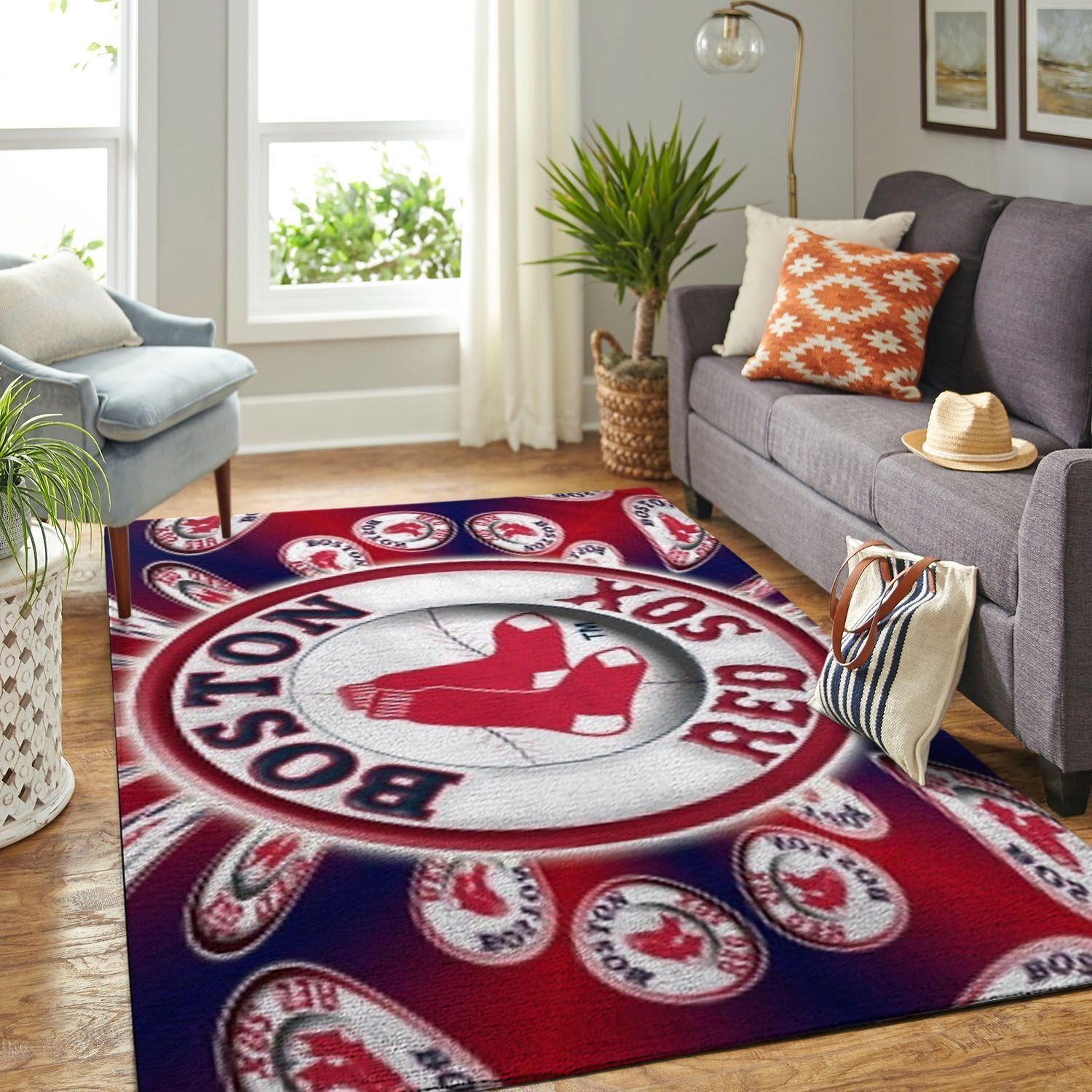 Boston Red Sox Living Room Area Rug