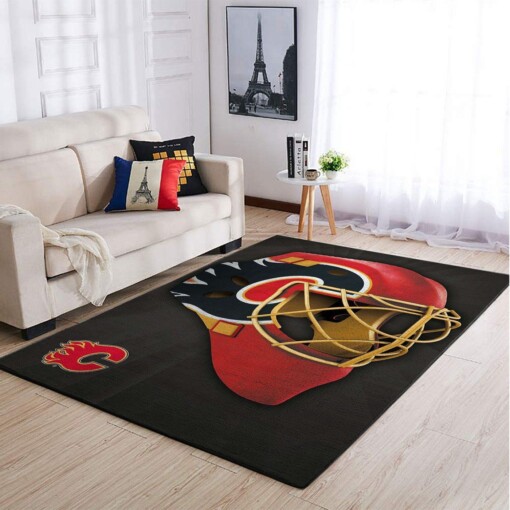 Calgary Flames Living Room Area Rug