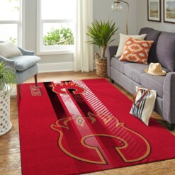 Calgary Flames Living Room Area Rug