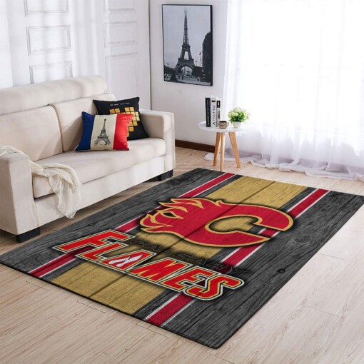 Calgary Flames Living Room Area Rug