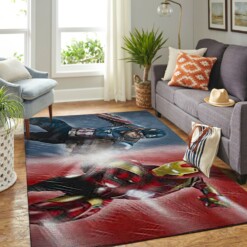 Captain America And Ironman Living Room Area Rug