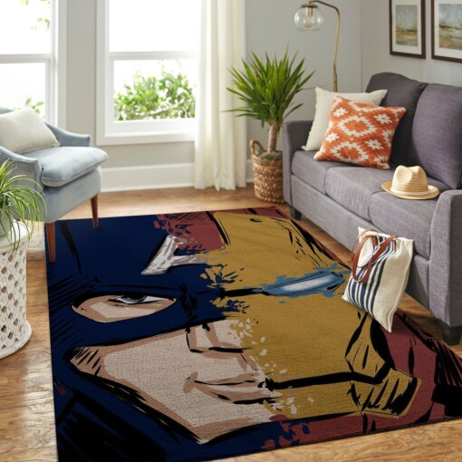 Captain America And Ironman Living Room Area Rug