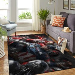 Captain America And Ironman Living Room Area Rug