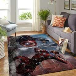 Captain America And Ironman Living Room Area Rug