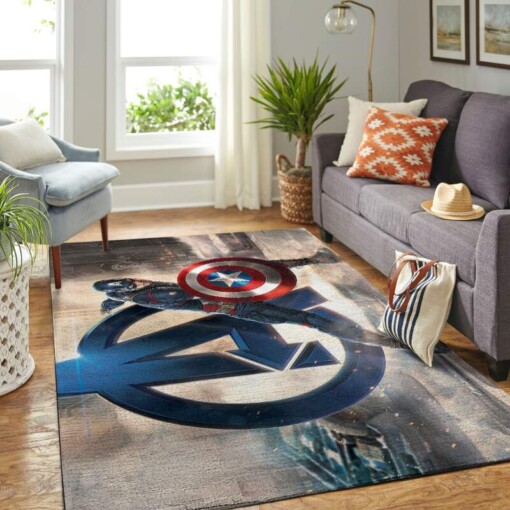 Captain America Living Room Area Rug