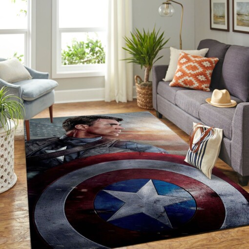 Captain America Living Room Area Rug