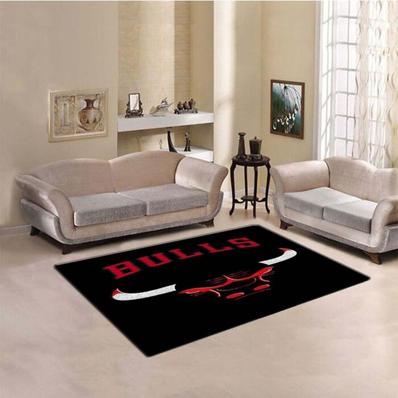 Chicago Bulls Living Room Area Rug