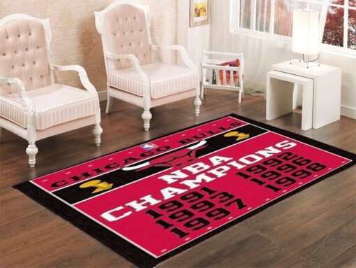 Chicago Bulls Living Room Area Rug