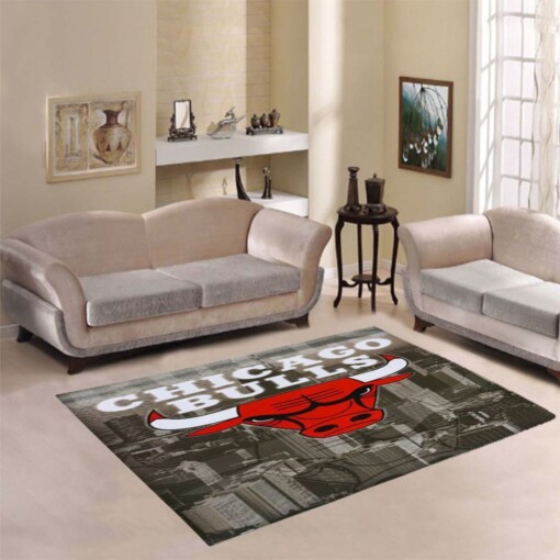 Chicago Bulls Living Room Area Rug