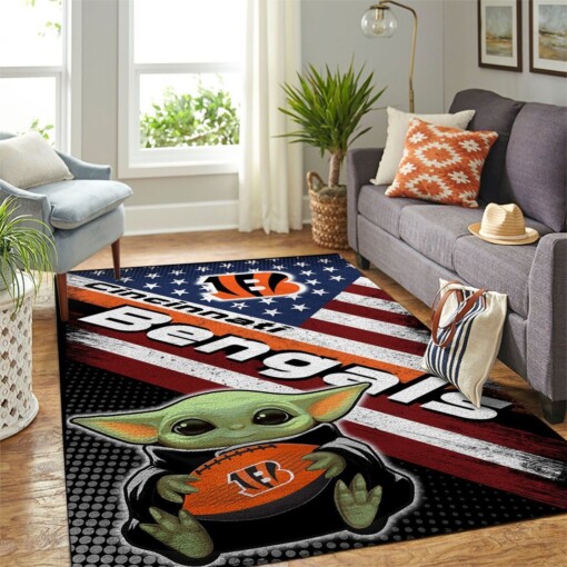 Cincinnati Bengals Living Room Area Rug