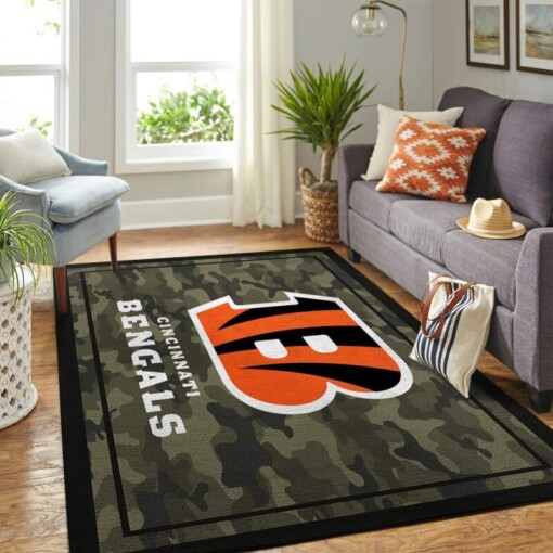 Cincinnati Bengals Living Room Area Rug