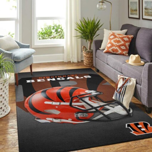 Cincinnati Bengals Living Room Area Rug