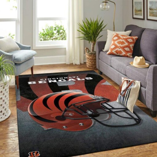 Cincinnati Bengals Living Room Area Rug