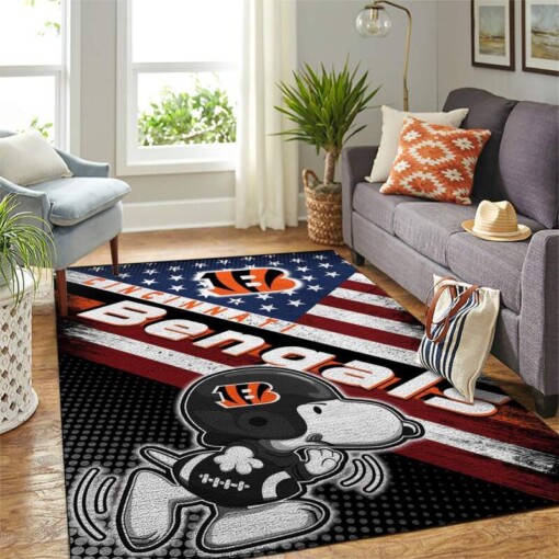 Cincinnati Bengals Living Room Area Rug