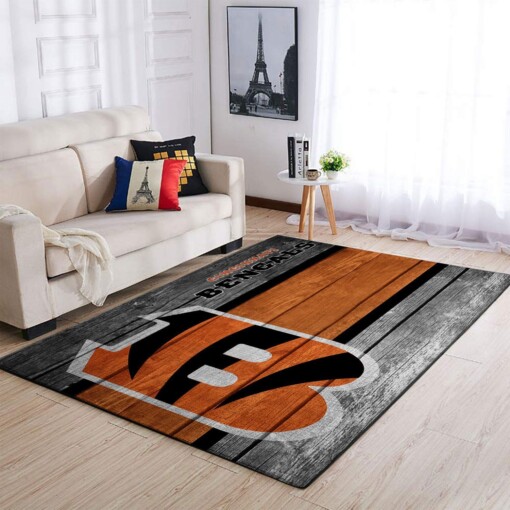 Cincinnati Bengals Living Room Area Rug