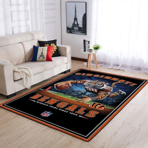 Cincinnati Bengals Living Room Area Rug