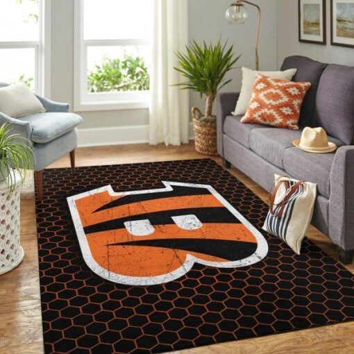 Cincinnati Bengals Living Room Area Rug