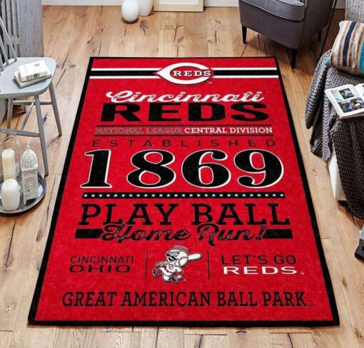 Cincinnati Reds Living Room Area Rug