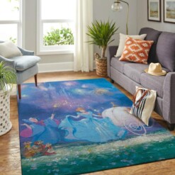 Cinderella In Beautiful Dress Living Room Area Rug