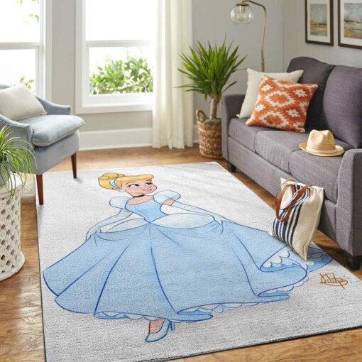 Cinderella In Beautiful Dress Living Room Area Rug