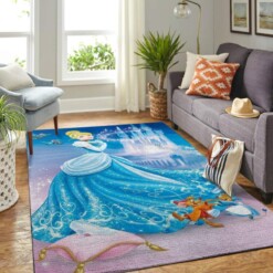 Cinderella In Beautiful Dress Living Room Area Rug