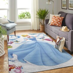 Cinderella In Blue Dress Living Room Area Rug