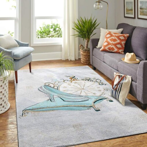 Cinderellas Glass Shoe Living Room Area Rug