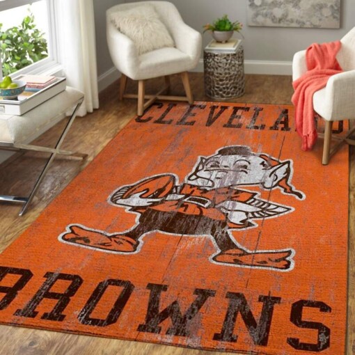 Cleveland Browns Living Room Area Rug