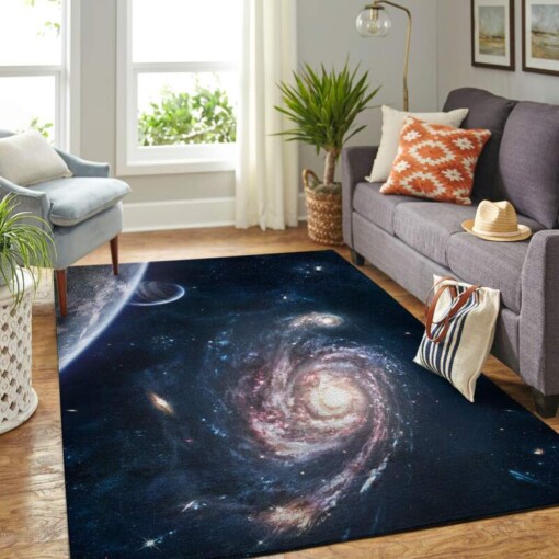 Colorful Galaxy Living Room Area Rug