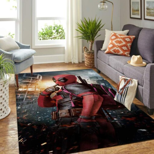 Dead Pool Man Living Room Area Rug