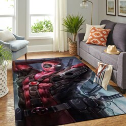 Dead Pool Man Living Room Area Rug