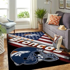 Denver Broncos Living Room Area Rug