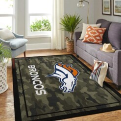 Denver Broncos Living Room Area Rug