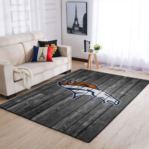 Denver Broncos Living Room Area Rug