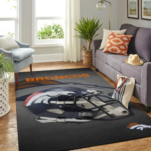 Denver Broncos Living Room Area Rug