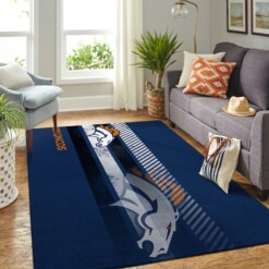 Denver Broncos Living Room Area Rug