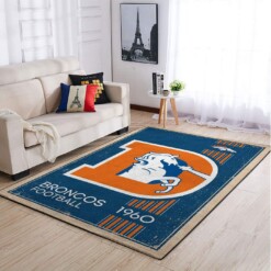 Denver Broncos Living Room Area Rug