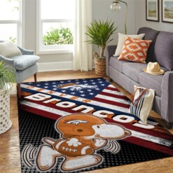 Denver Broncos Living Room Area Rug