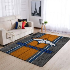 Denver Broncos Living Room Area Rug