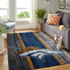 Denver Broncos Living Room Area Rug